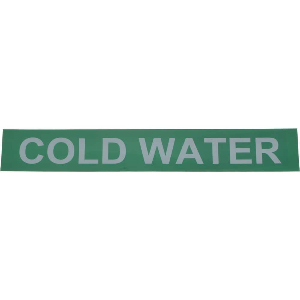 Pipe Marker with Cold Water Legend and Arrow Graphic