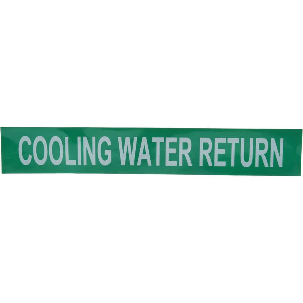 Pipe Marker with Cooling Water Return Legend and Arrow Graphic