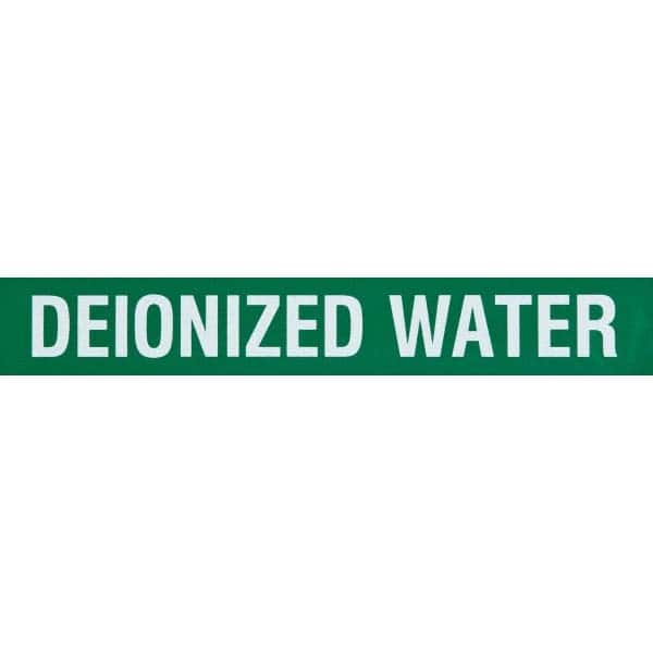 Pipe Marker with Deionized Water Legend and Arrow Graphic