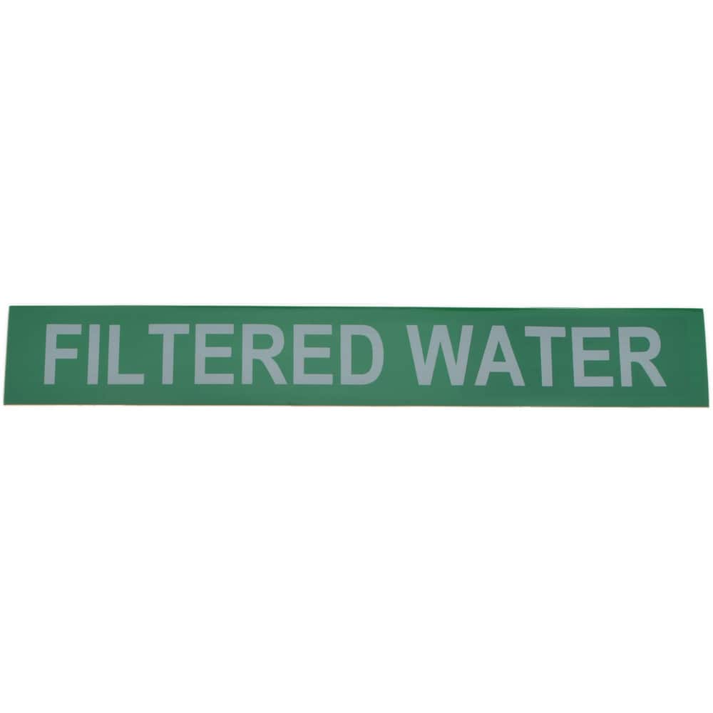 Pipe Marker with Filtered Water Legend and Arrow Graphic