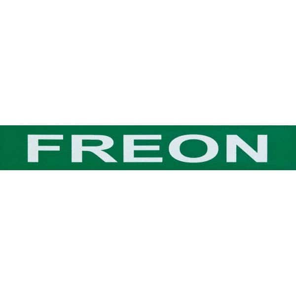 Pipe Marker with Freon Legend and Arrow Graphic