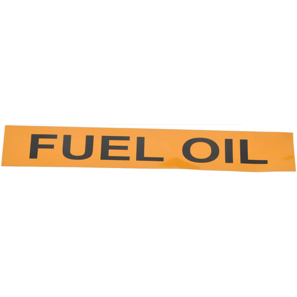 Pipe Marker with Fuel Oil Legend and Arrow Graphic