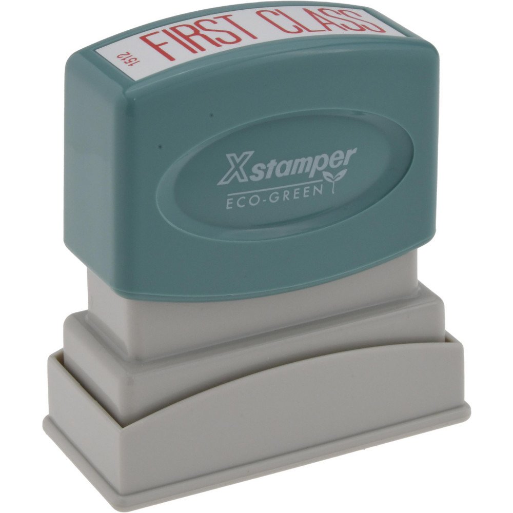 First Class, Red Pre-Inked Stamp - 1/2 Inch Wide x 1-5/8 Inch Long