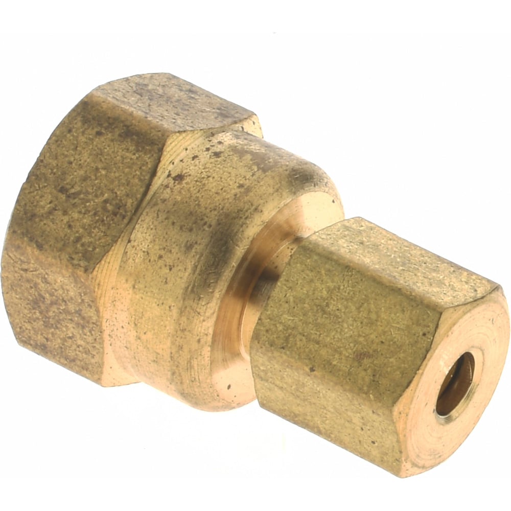 CerroBrass 1/4 Tube OD x 3/8 Thread Brass Compression Tube Male