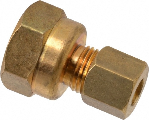 Compression Tube Connector: 3/8" Thread, Compression x FNPT