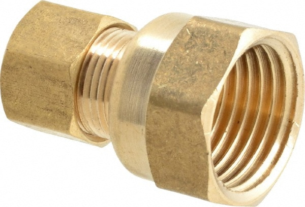 Compression Tube Connector: 1/2" Thread, Compression x FNPT