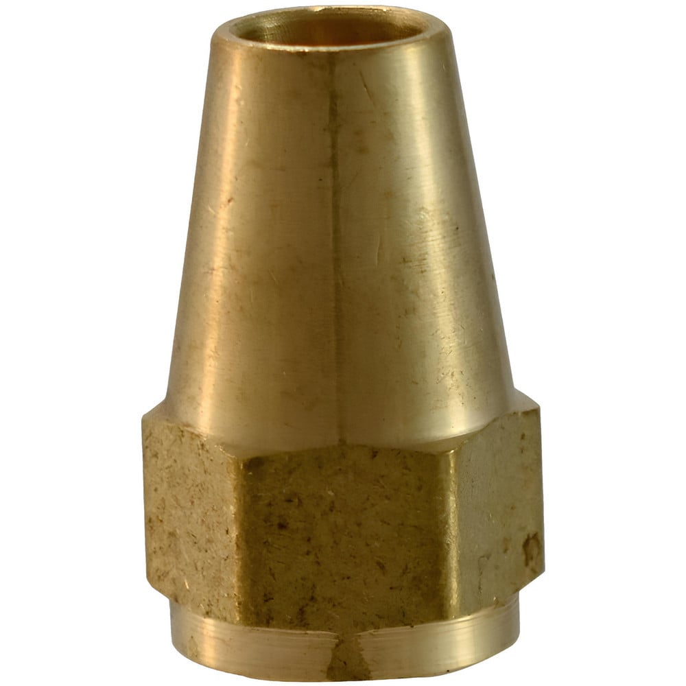 Brass Flared Tube Long Nut: 5/16" Tube OD, 45 ° Flared Angle