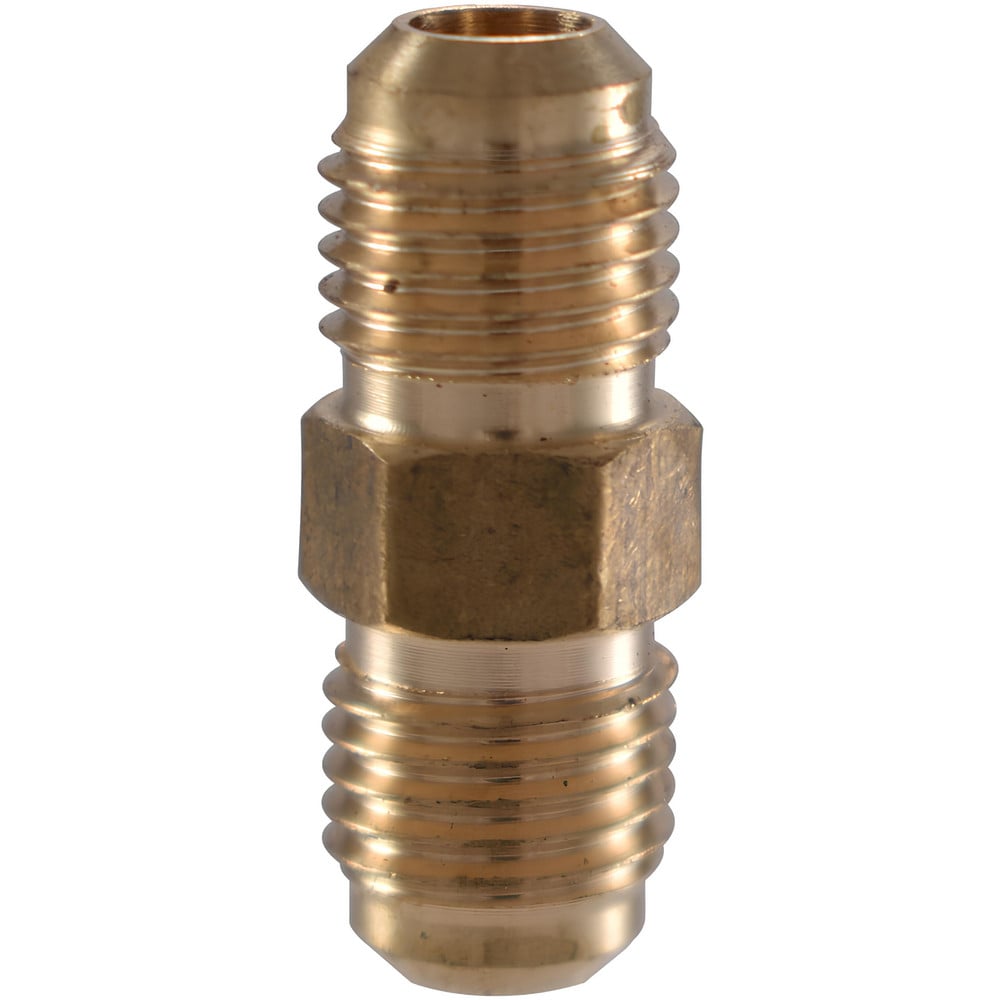 Brass Flared Tube Union: 3/4" Tube OD, 45 ° Flared Angle