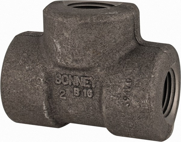 Anvil 361119605 Black Tee: 1/2", Threaded 