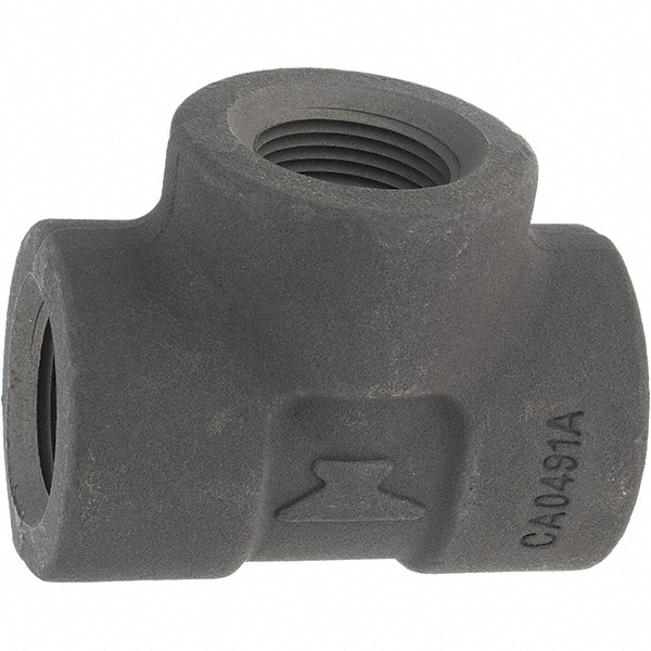 Anvil 361120009 Black Tee: 1", Threaded 