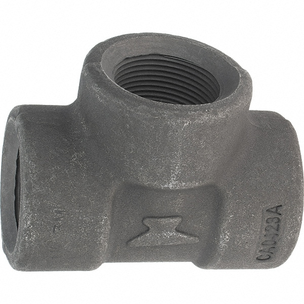 Anvil 361120207 Black Tee: 1-1/4", Threaded 