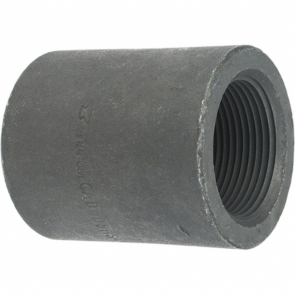 Black Coupling: 1-1/4", Threaded - Forged Carbon Steel, Class 3000