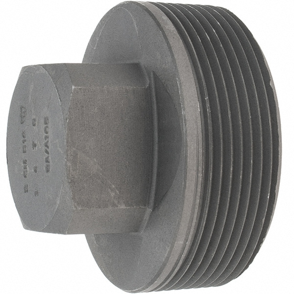 Anvil 361301807 Black Square Plug: 2", Threaded Image