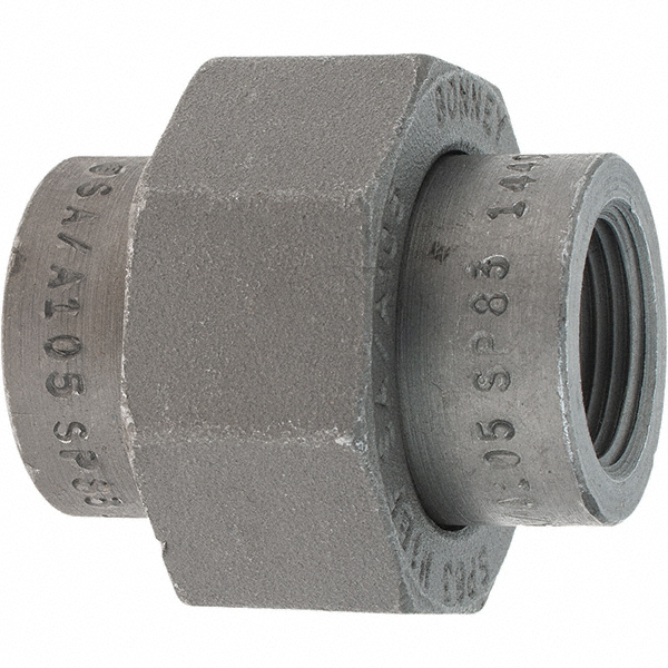 Black Union: 3/4", Threaded - Forged Carbon Steel, Class 3000