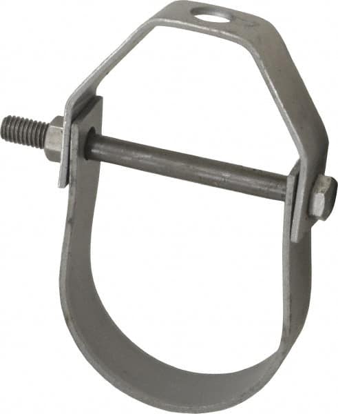 Adjustable Clevis Hanger: 2-1/2" Pipe, 1/2" Rod, Carbon Steel, Black Finish