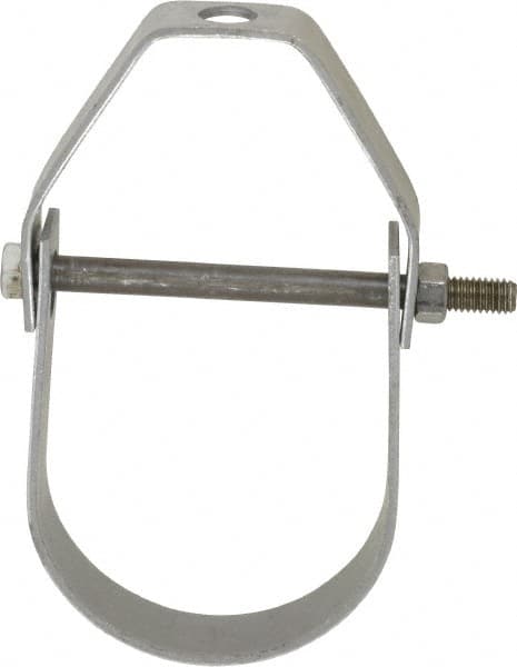 Adjustable Clevis Hanger: 3" Pipe, 1/2" Rod, Carbon Steel, Black Finish