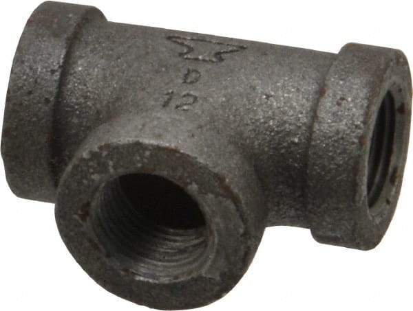 2"x2"x1/2" inch Galvanized Tee Maleable IPS Threaded Reducing Fitting 