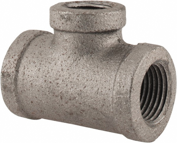 Black Reducer: 1/2 x 1/2 x 3/8", Threaded