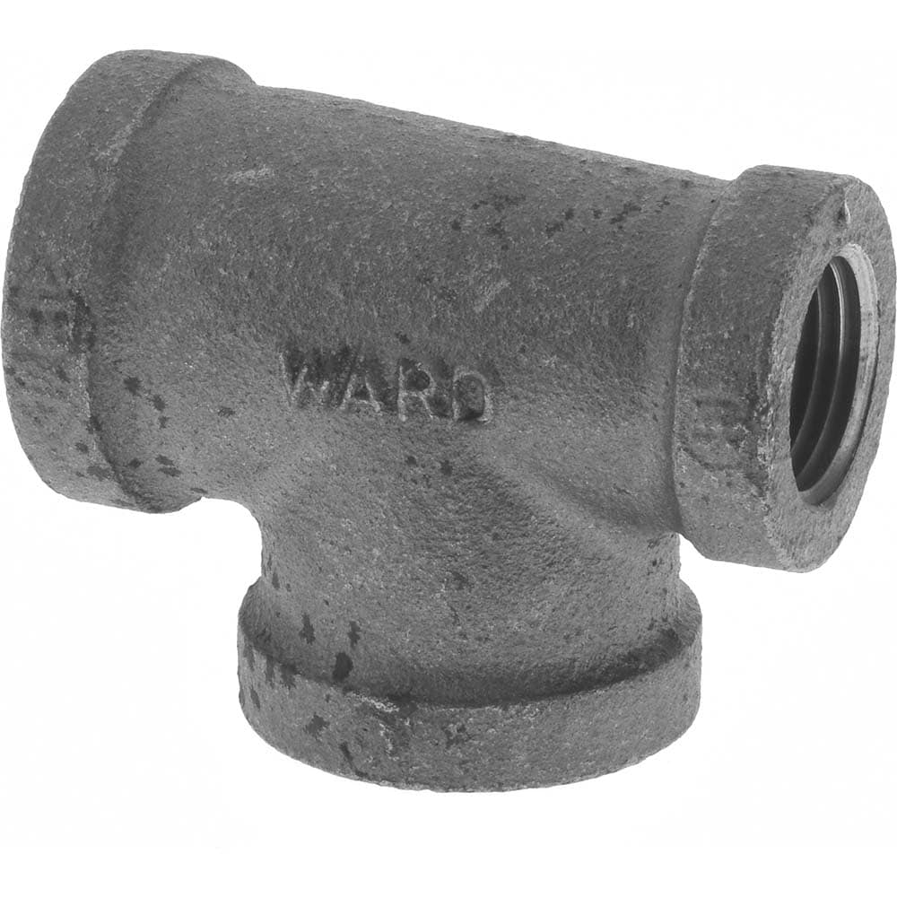 Made In Usa Size 3 4 X 1 2 X 3 4 Class 150 Malleable Iron Black Pipe Reducing Tee Msc Industrial Supply