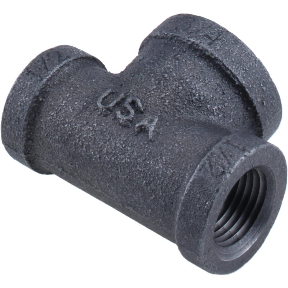 Black Reducer: 1/2 x 1/2 x 3/4", Threaded