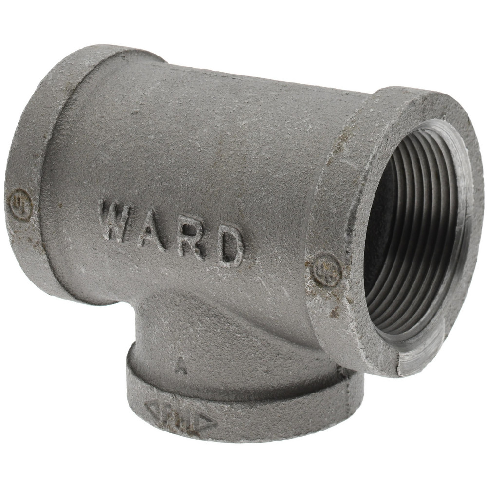 Black Reducer: 1-1/2 x 1-1/2 x 1-1/4", Threaded