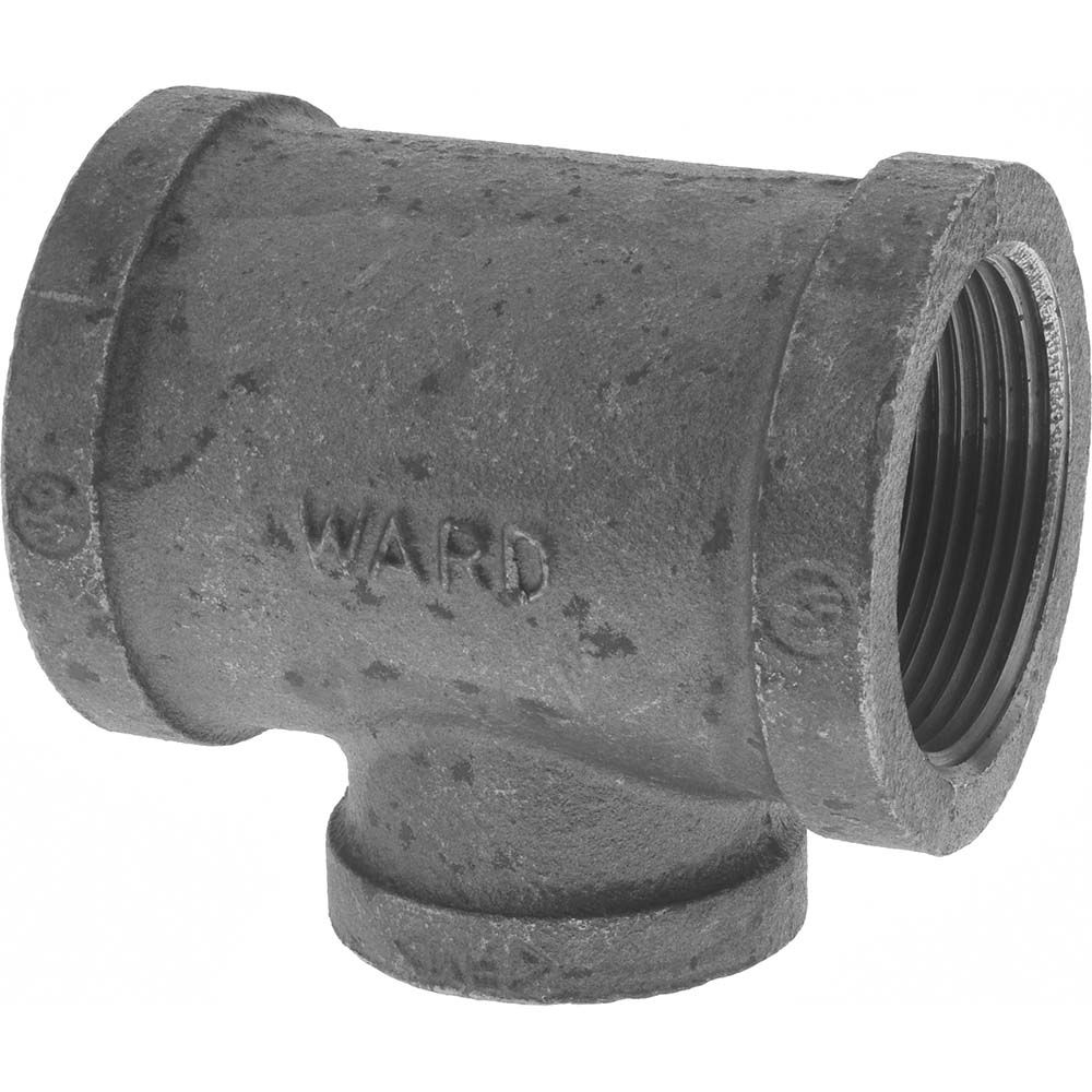 Black Reducer: 1-1/2 x 1-1/2 x 1", Threaded