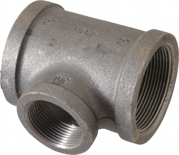 Black Reducer: 2 x 2 x 1-1/4", Threaded