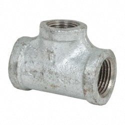 Malleable Iron Pipe Reducer: 1/2 x 1/2 x 3/8" Fitting