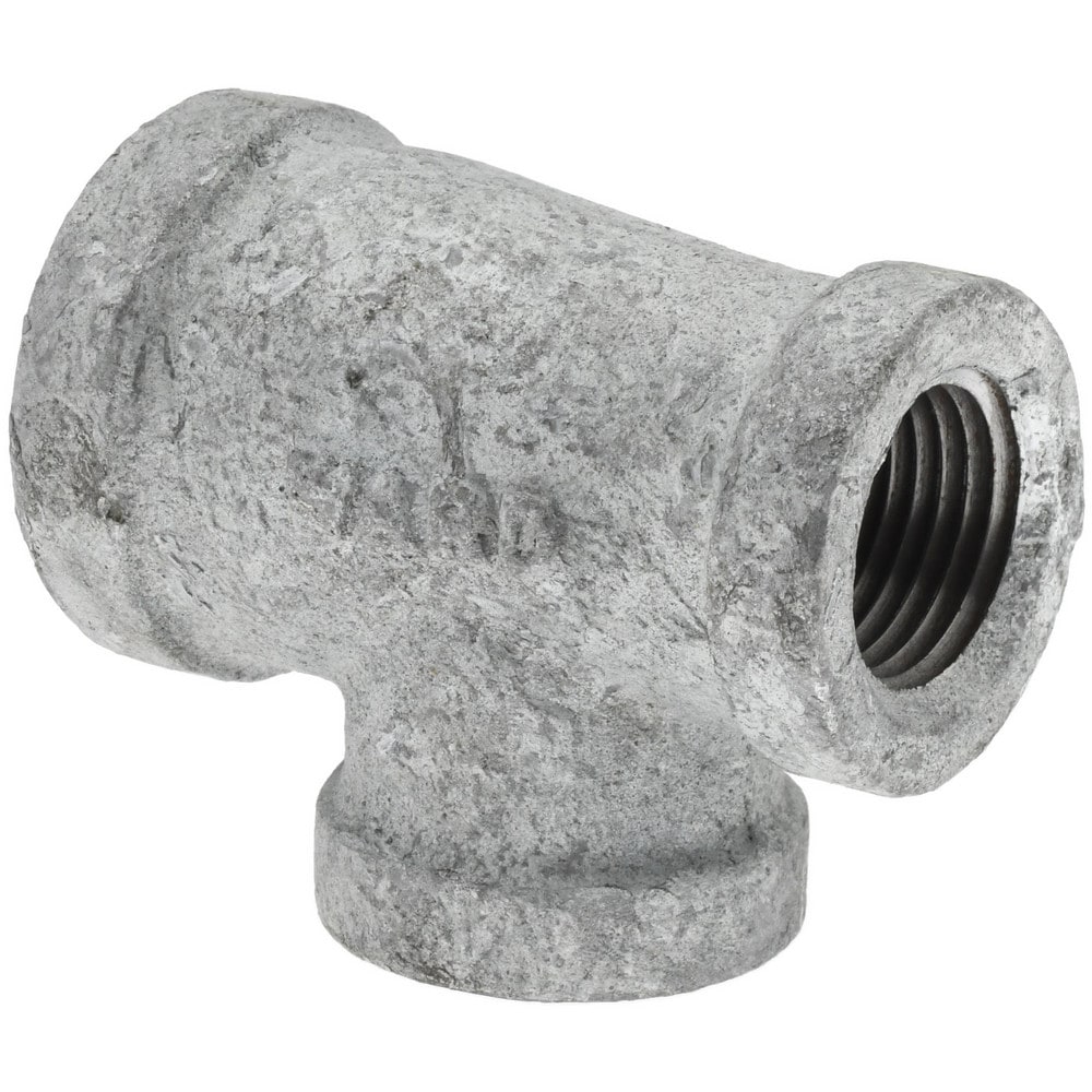 Malleable Iron Pipe Reducer: 3/4 x 1/2 x 1/2" Fitting