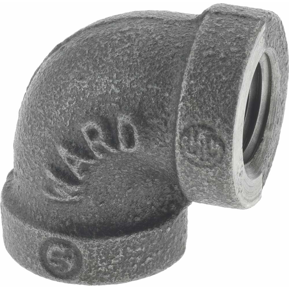 Black 90 ° Elbow & Reducing Elbow: 1/4", Threaded