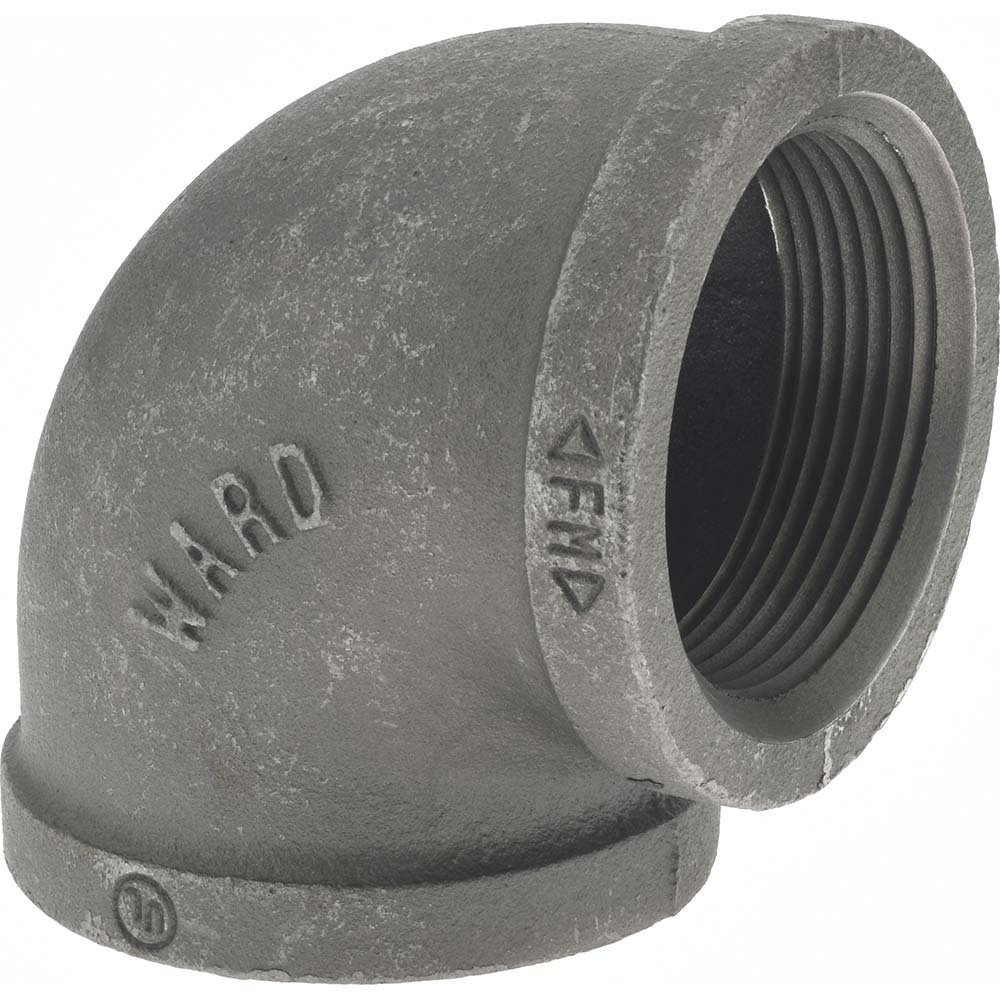 Black 90 deg Elbow: 2-1/2", 150 psi, Thread x Thread - Malleable Iron, Class 150