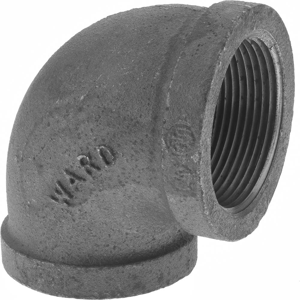 Black Reducing Elbow: 1-1/2 x 1-1/4", Threaded