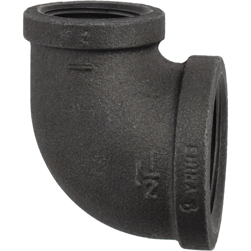 Black 90 ° Elbow & Reducing Elbow: 1-1/2 x 1", Threaded