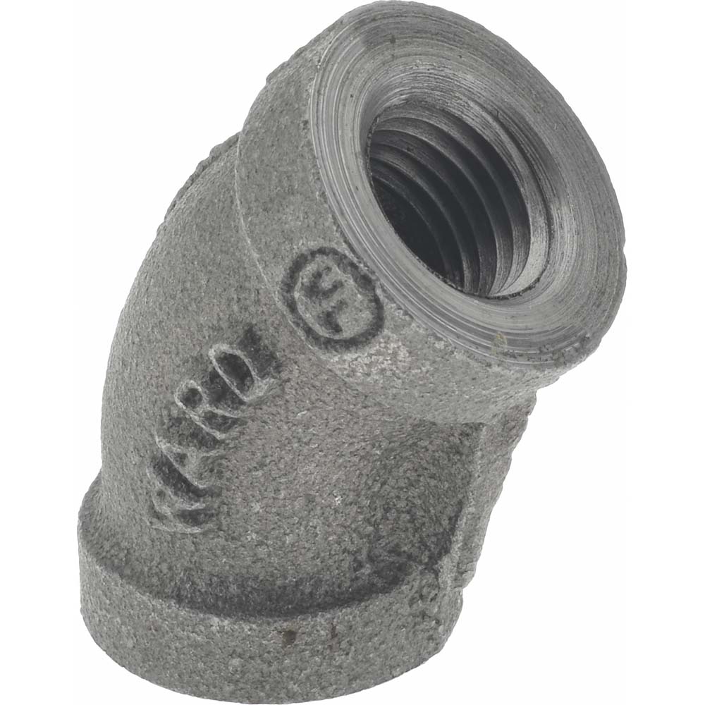 Black 45 ° Elbow: 1/4", Threaded