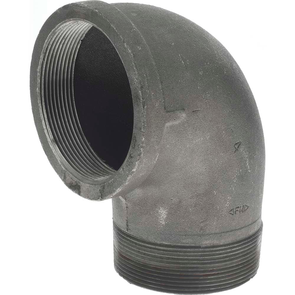 Value Collection B92 100 Black 90 ° Street Elbow: 4", Threaded Image