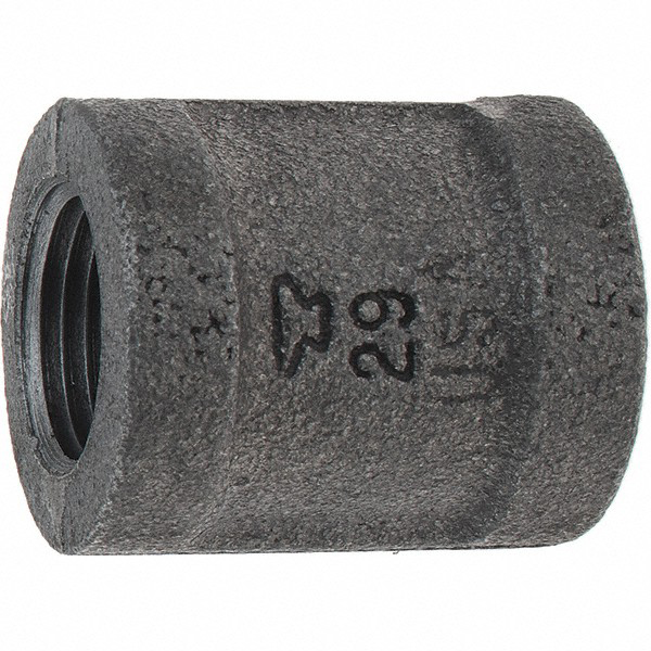 Value Collection Size 3/8", Class 150, Malleable Iron Black Pipe Coupling (Right Hand