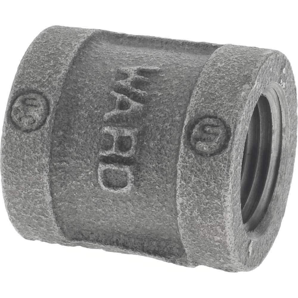 Black Coupling: 1/2", 150 psi, Thread x Thread - Malleable Iron, Class 150