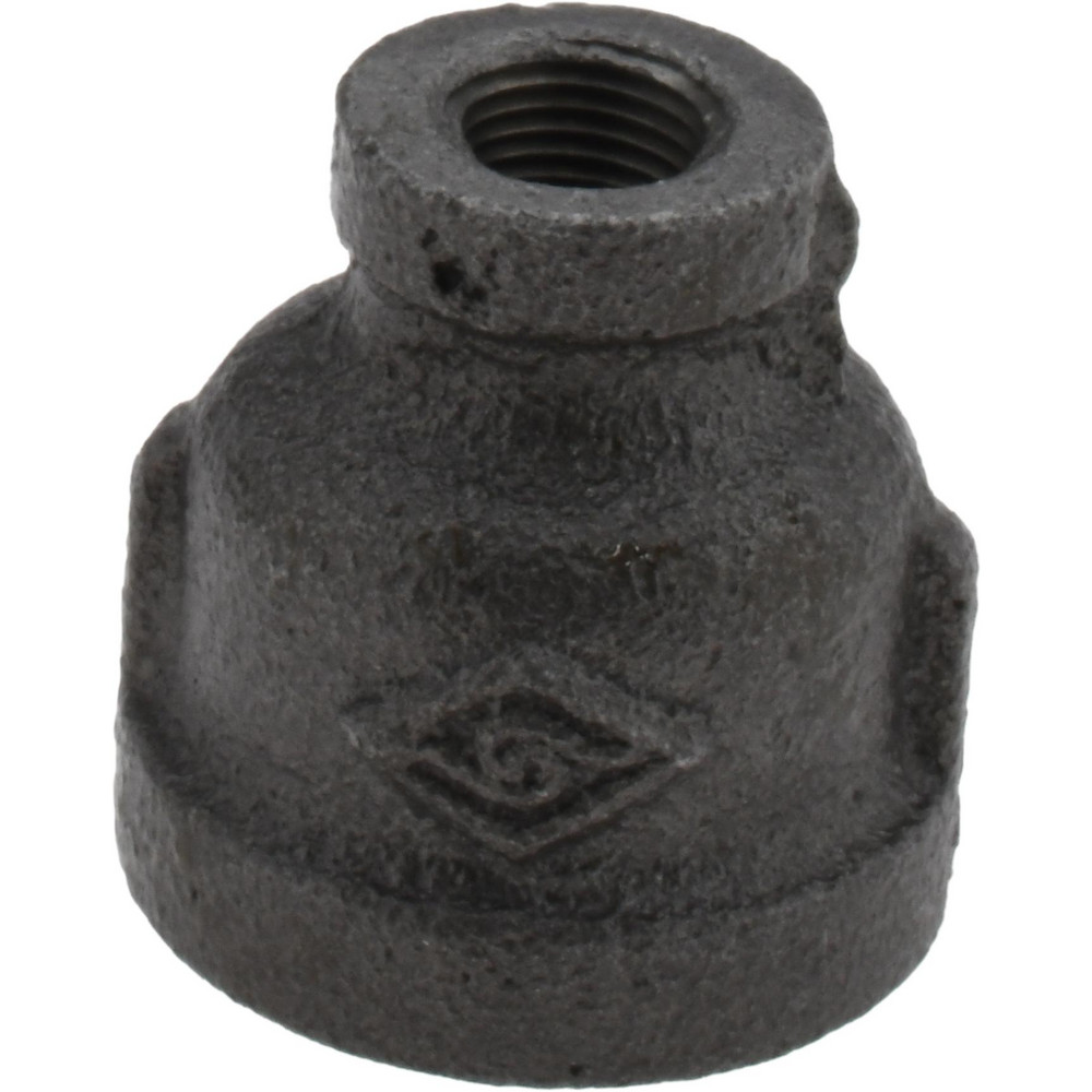 Black Reducing Coupling: 1/2 x 1/8", Threaded