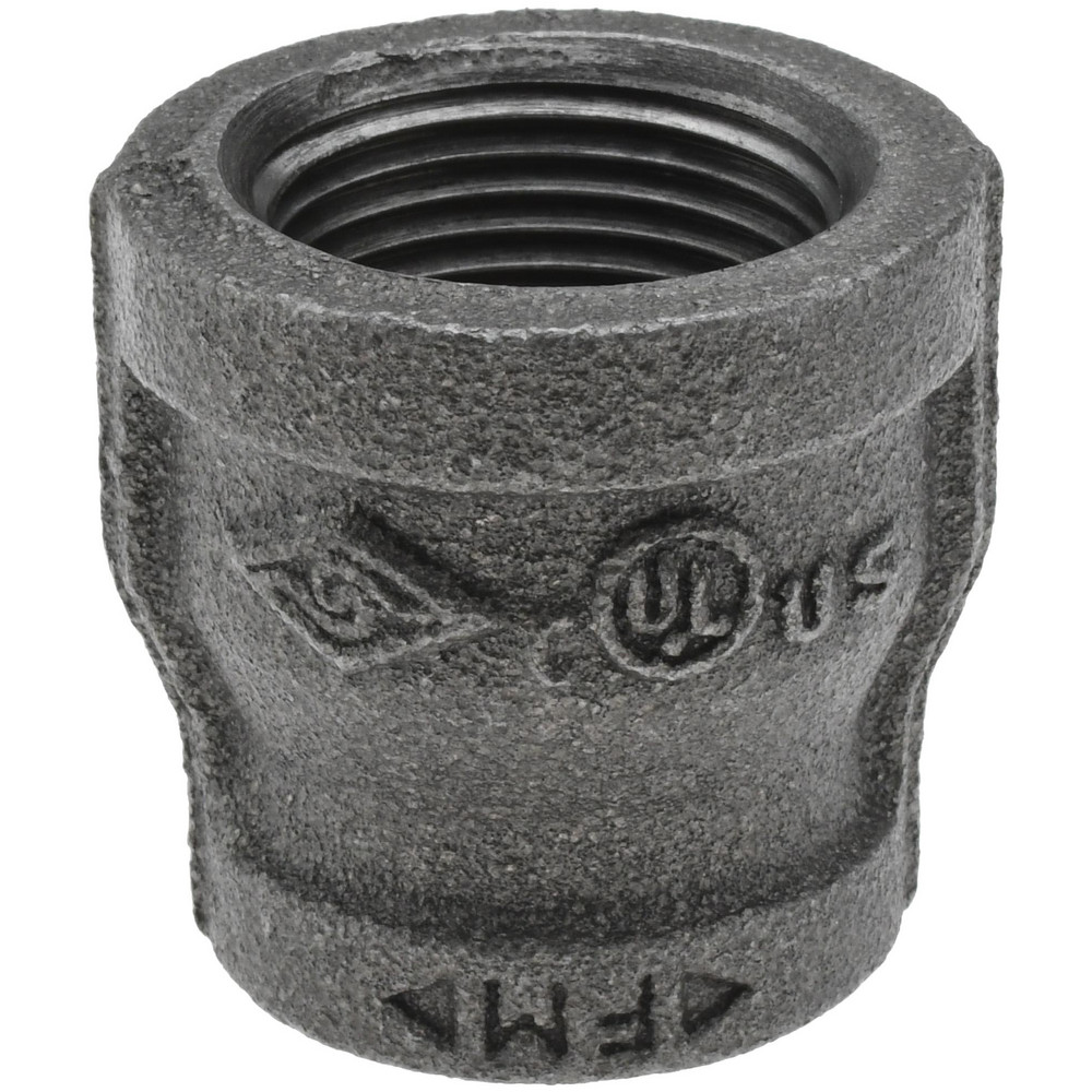 Black Reducing Coupling: 3/4 x 1/2", Threaded