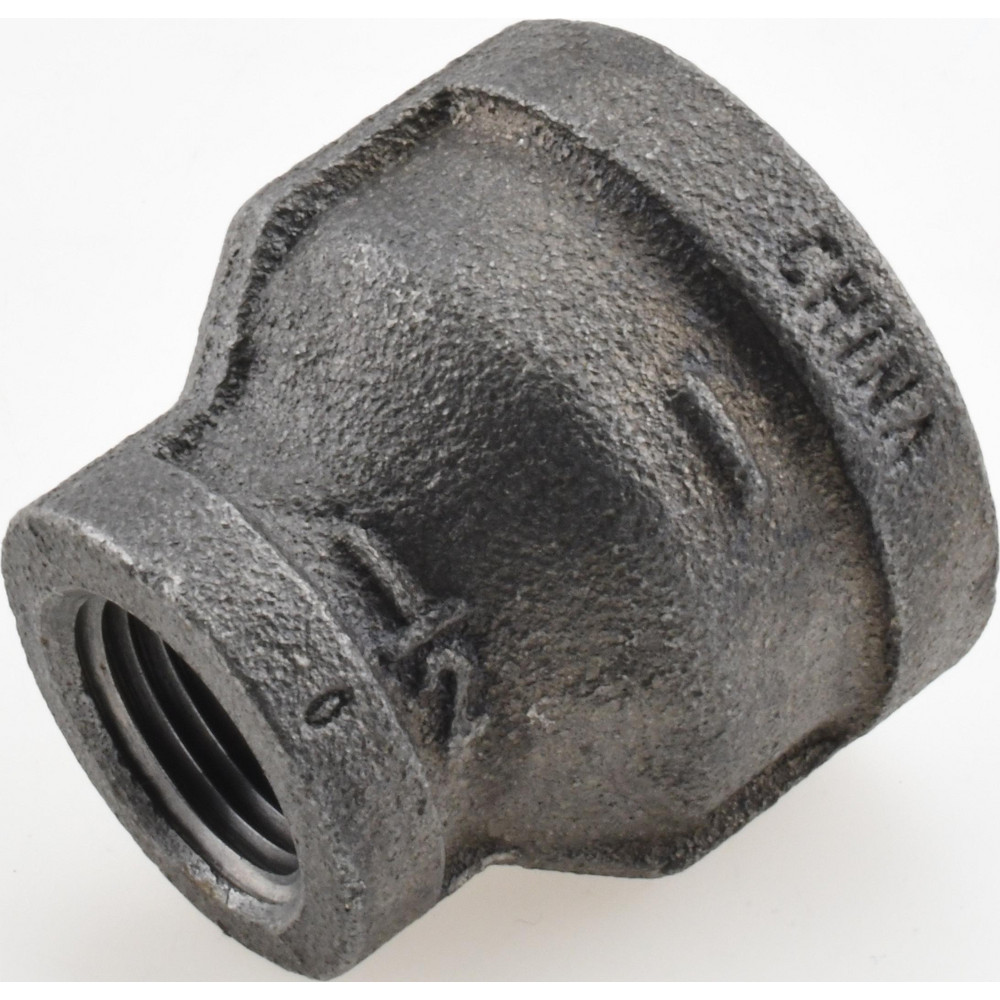 Black Reducing Coupling: 1 x 1/2", Threaded