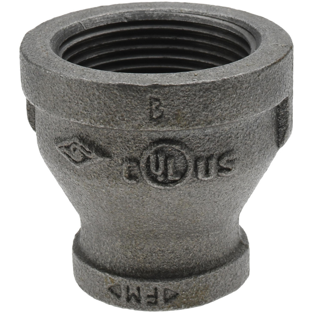 Black Reducing Coupling: 1-1/4 x 3/4", Threaded