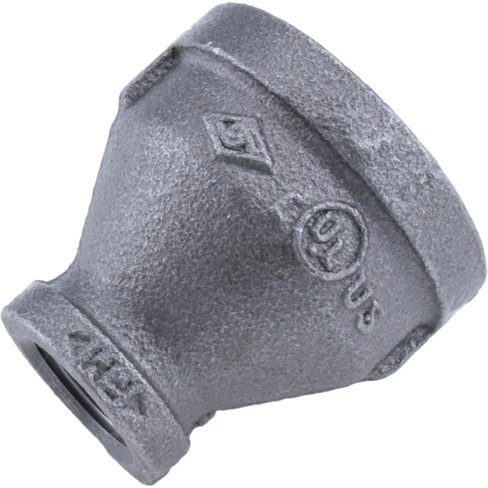 Black Reducing Coupling: 1-1/4 x 1/2", Threaded