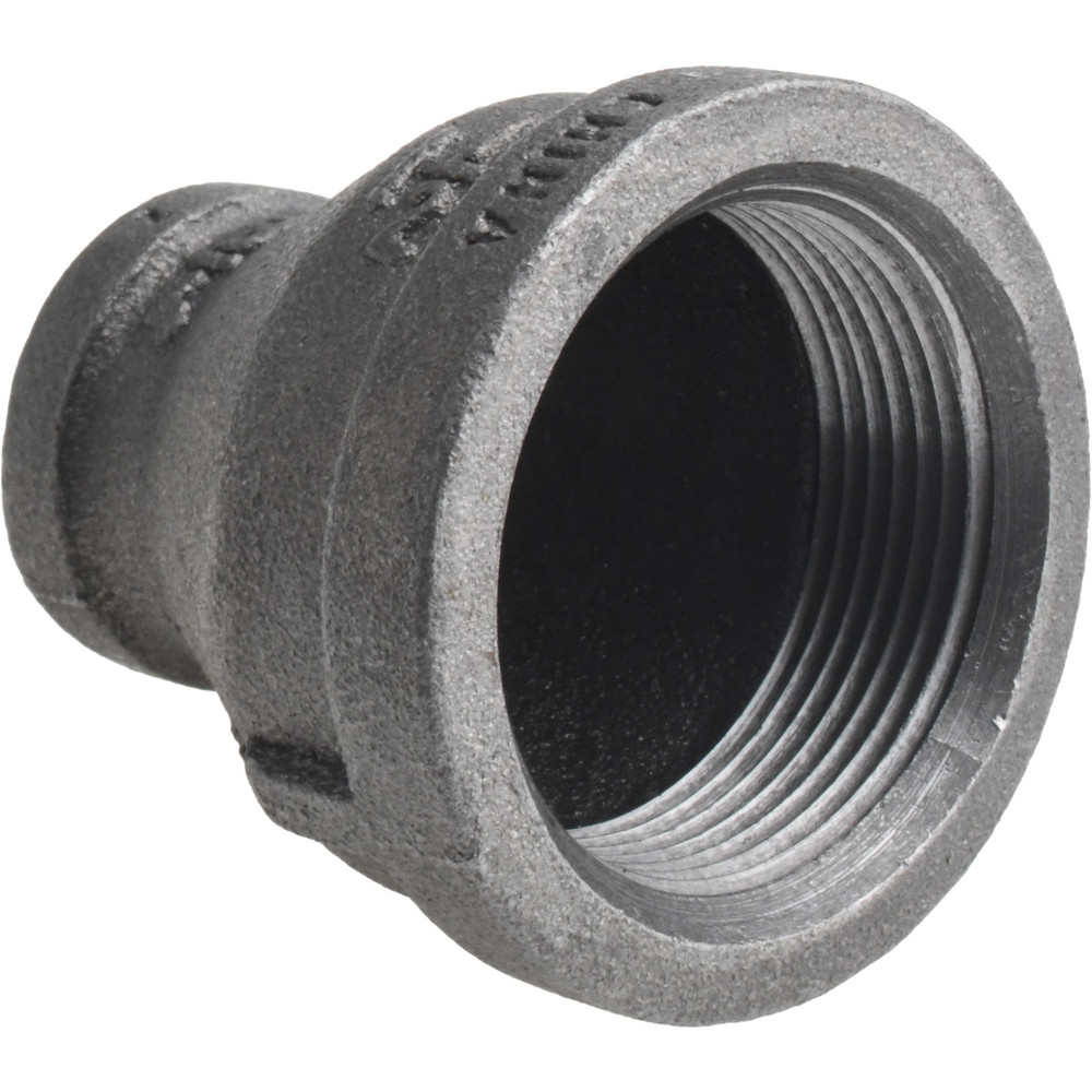 Black Reducing Coupling: 1-1/2 x 3/4", Threaded
