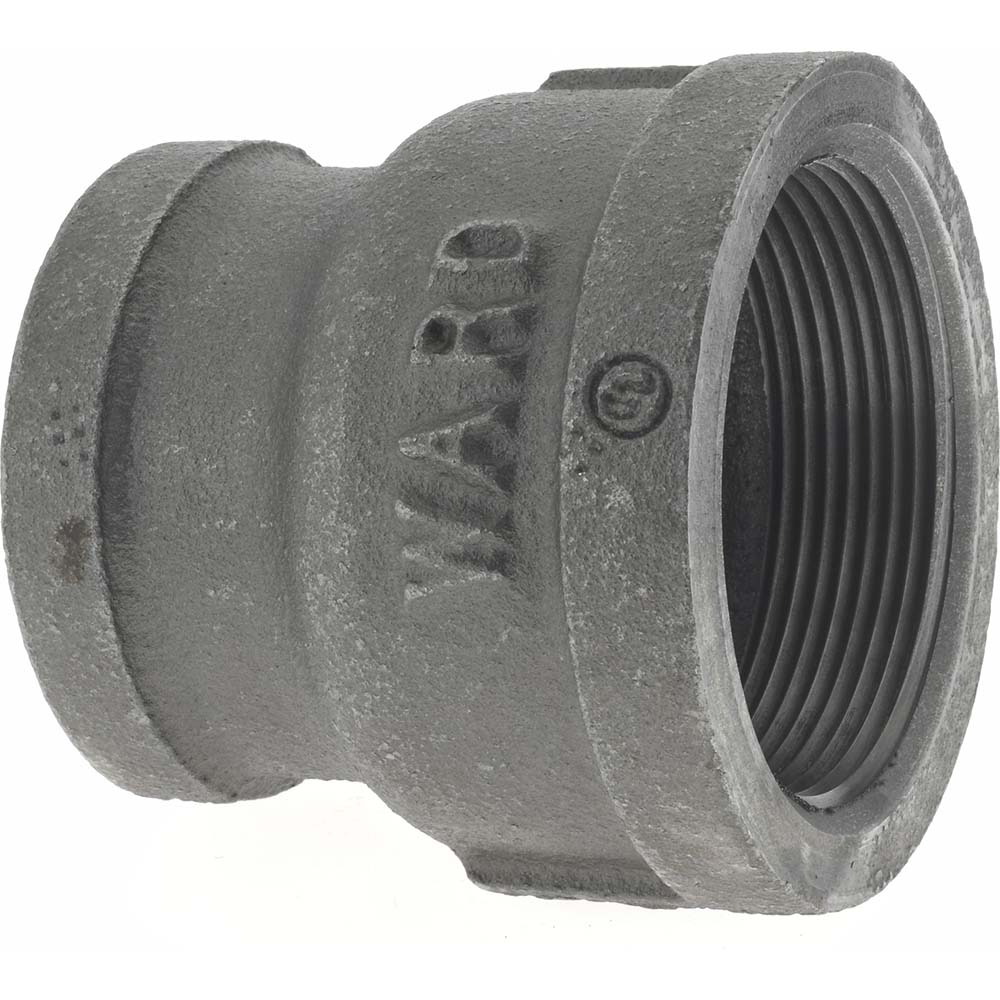 Black Reducing Coupling: 2 x 1-1/2", Threaded