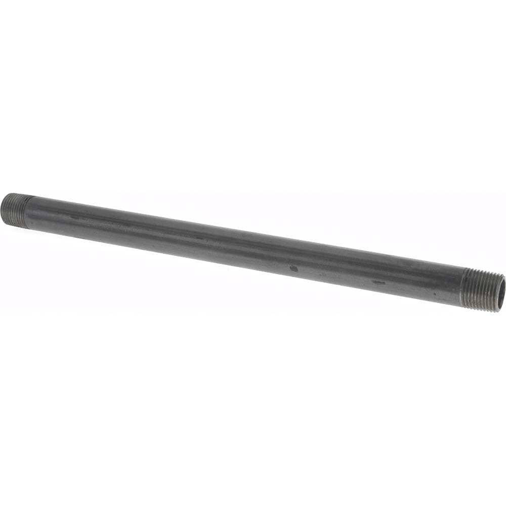 Black Pipe Nipple: 3/8" Dia x 10" Long, Schedule 40