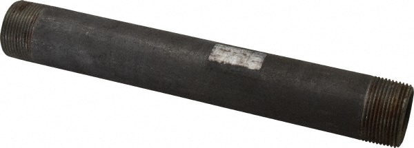 Black Pipe Nipple: 1-1/4" Dia x 11" Long, Schedule 40