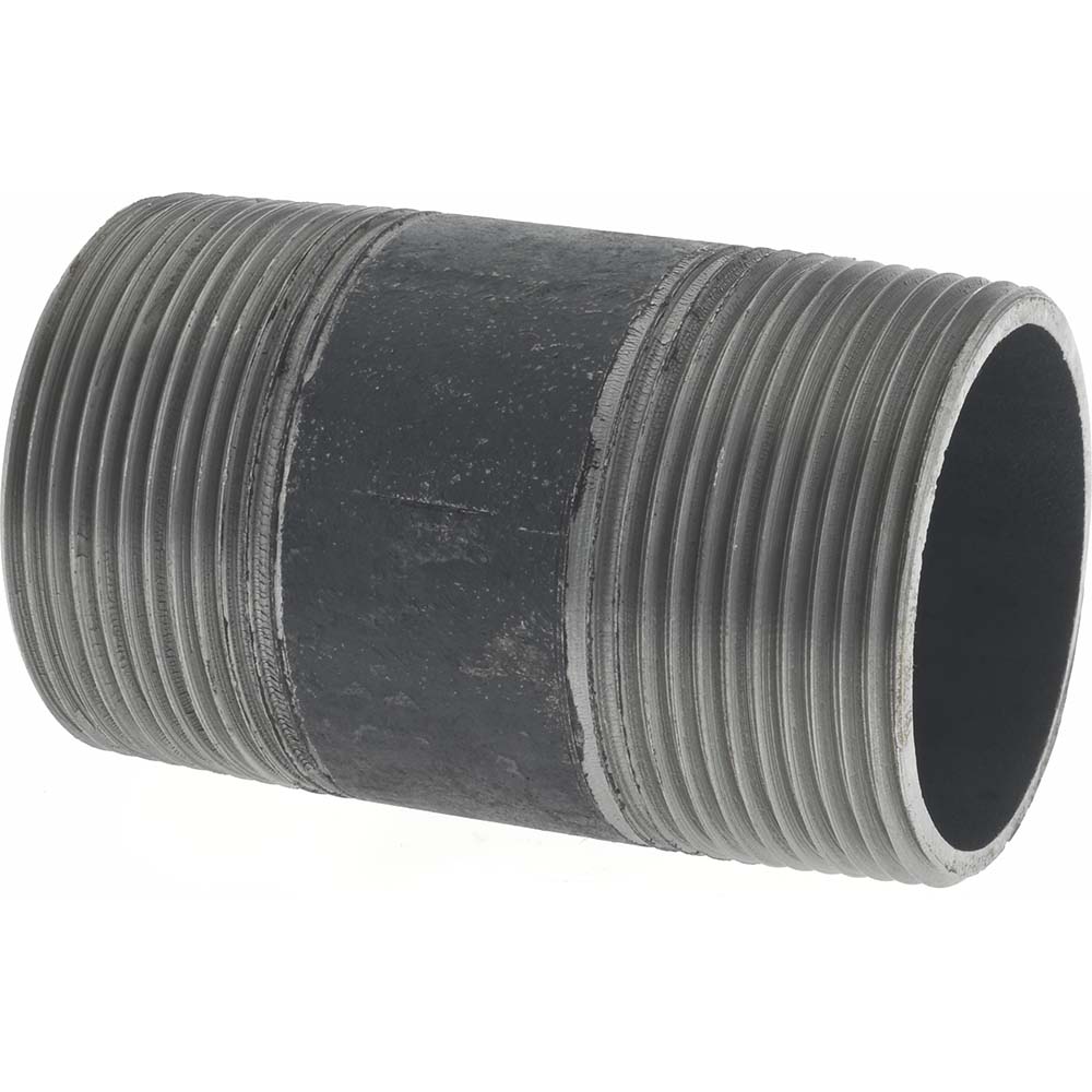 Value Collection - Schedule 40, 1-1/2\" Diam x 3\" Long Steel Black Pipe ...