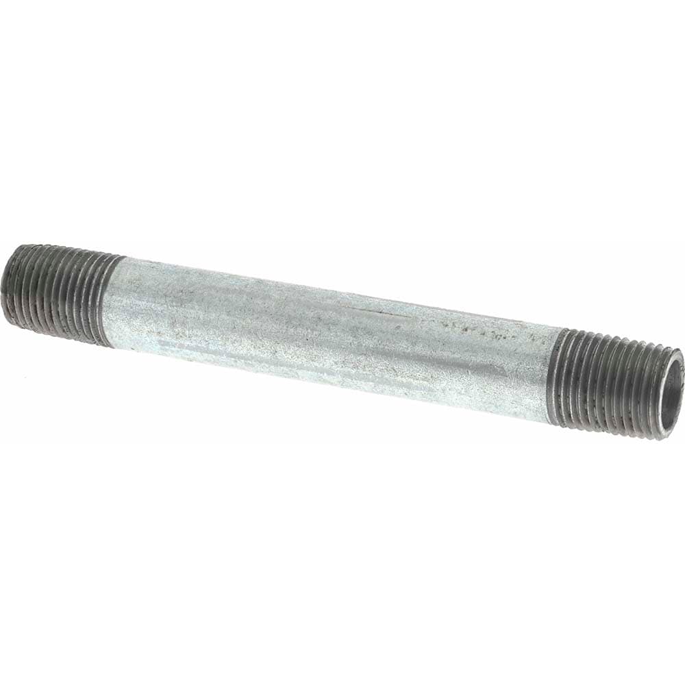 Galvanized Pipe Nipple: 1/8", 3" Long, Schedule 40, Steel