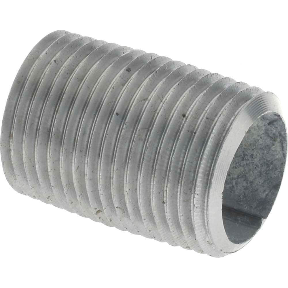 Galvanized Pipe Nipple: 3/8", 1" Long, Schedule 40, Steel