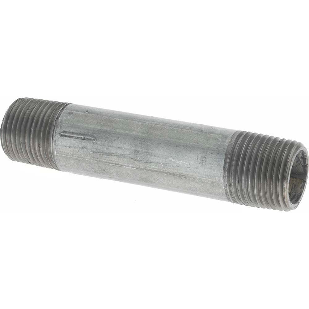 Galvanized Pipe Nipple: 3/8", 3" Long, Schedule 40, Steel